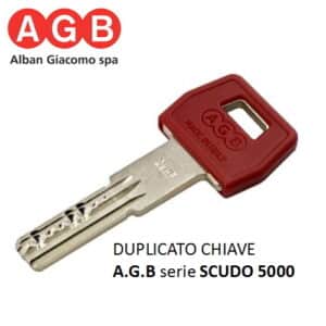 Duplicato chiave AGB serie SCUDO 5000 per porte blindate